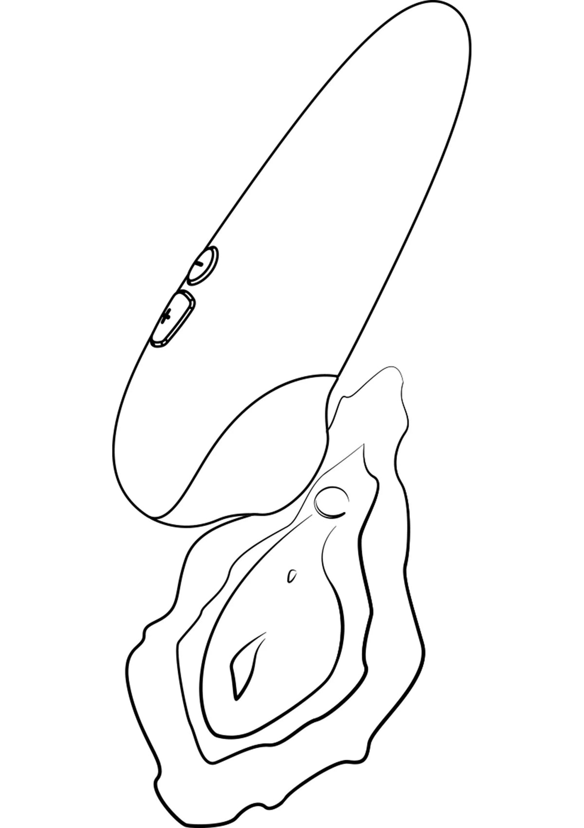 Bullet vibrator op lichaamscontour, gericht gebruik