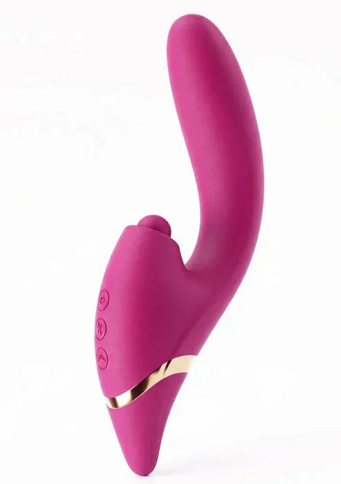 Bestel: Triple Thrill Climaxer Vibrator by Xocoon - bij Happytoys.nl, happytoys.be, Happytoys.ae: erotische sex webshop | liever Happy dan Easy ⭐⭐⭐⭐⭐ - Default Title - 11098 - FUCHSIA