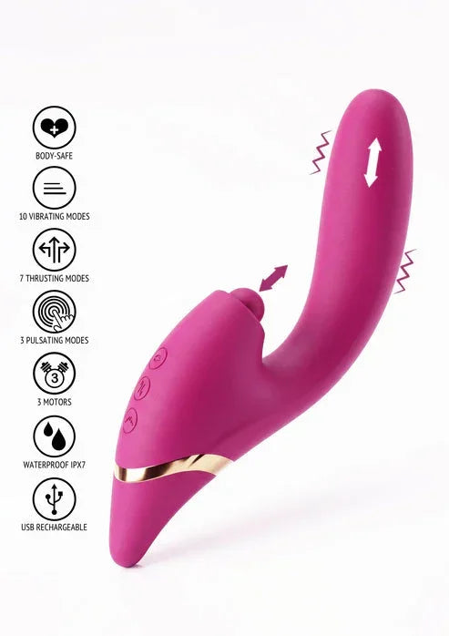Bestel: Triple Thrill Climaxer Vibrator by Xocoon - bij Happytoys.nl, happytoys.be, Happytoys.ae: erotische sex webshop | liever Happy dan Easy ⭐⭐⭐⭐⭐