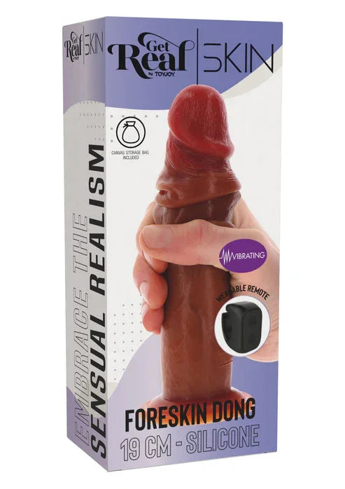 Bestel: Foreskin Dong Vibrating Silicone 19 cm by ToyJoy - bij Happytoys.nl, happytoys.be, Happytoys.ae: erotische sex webshop | liever Happy dan Easy ⭐⭐⭐⭐⭐