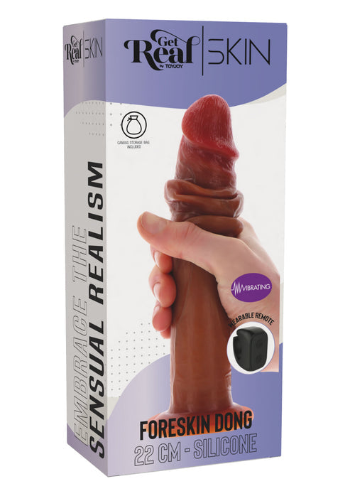 Foreskin Dong Vibrating Silicone 22 cm by ToyJoy