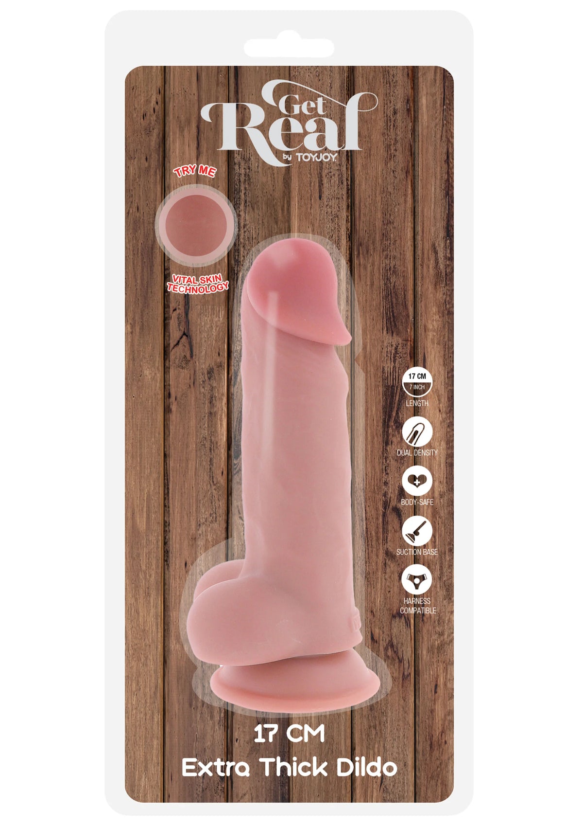 Bestel: Deluxe Dual Density Thick Dildo TPE 17 cm - bij Happytoys.nl, happytoys.be, Happytoys.ae: erotische sex webshop | liever Happy dan Easy βββββ