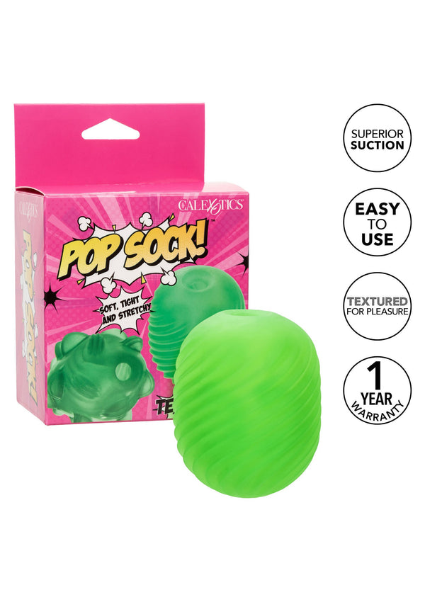 Bestel: Pop Sock Textured Stroker by CalExotics Pop Socks - bij Happytoys.nl, happytoys.be, Happytoys.ae: erotische sex webshop | liever Happy dan Easy ⭐⭐⭐⭐⭐
