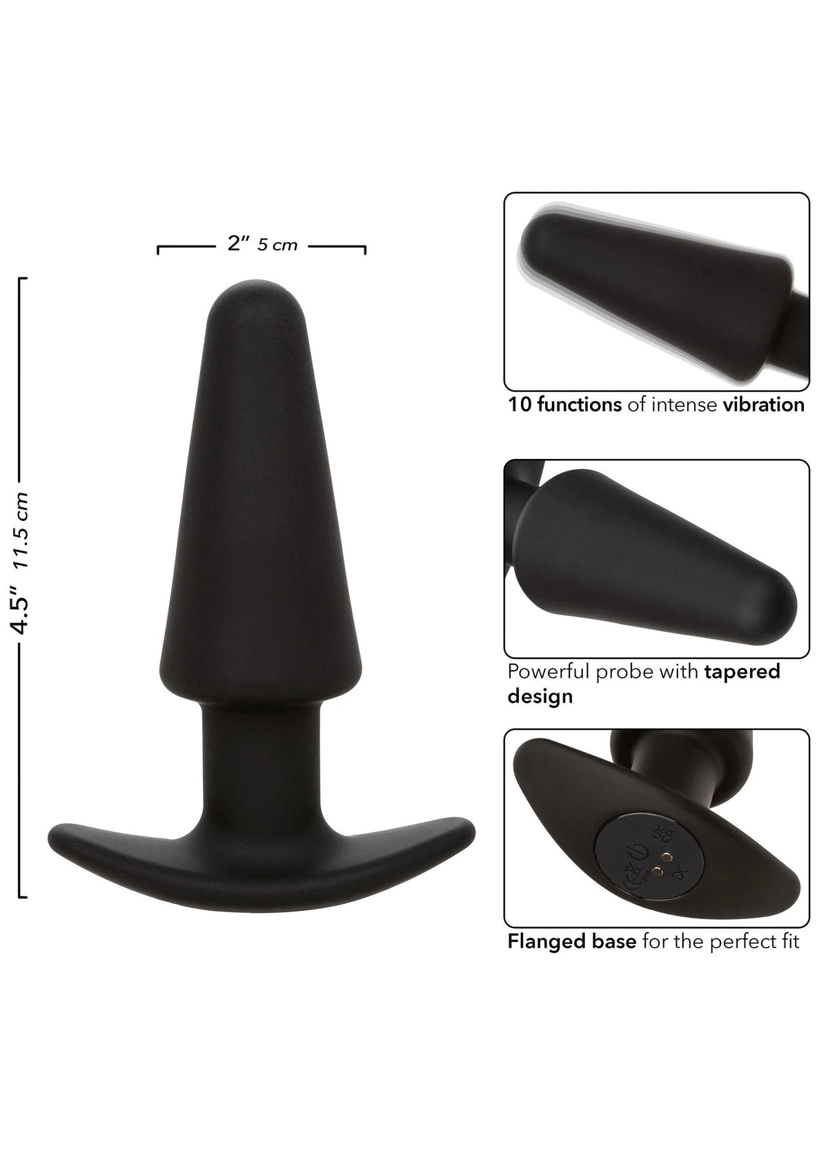 Bestel: Rock Bottom Tapered Anal Probe Butt Plug by CalEcotics - buttplugs bij Happytoys.nl, happytoys.be, Happytoys.ae: erotische sex webshop | liever Happy dan Easy ⭐⭐⭐⭐⭐