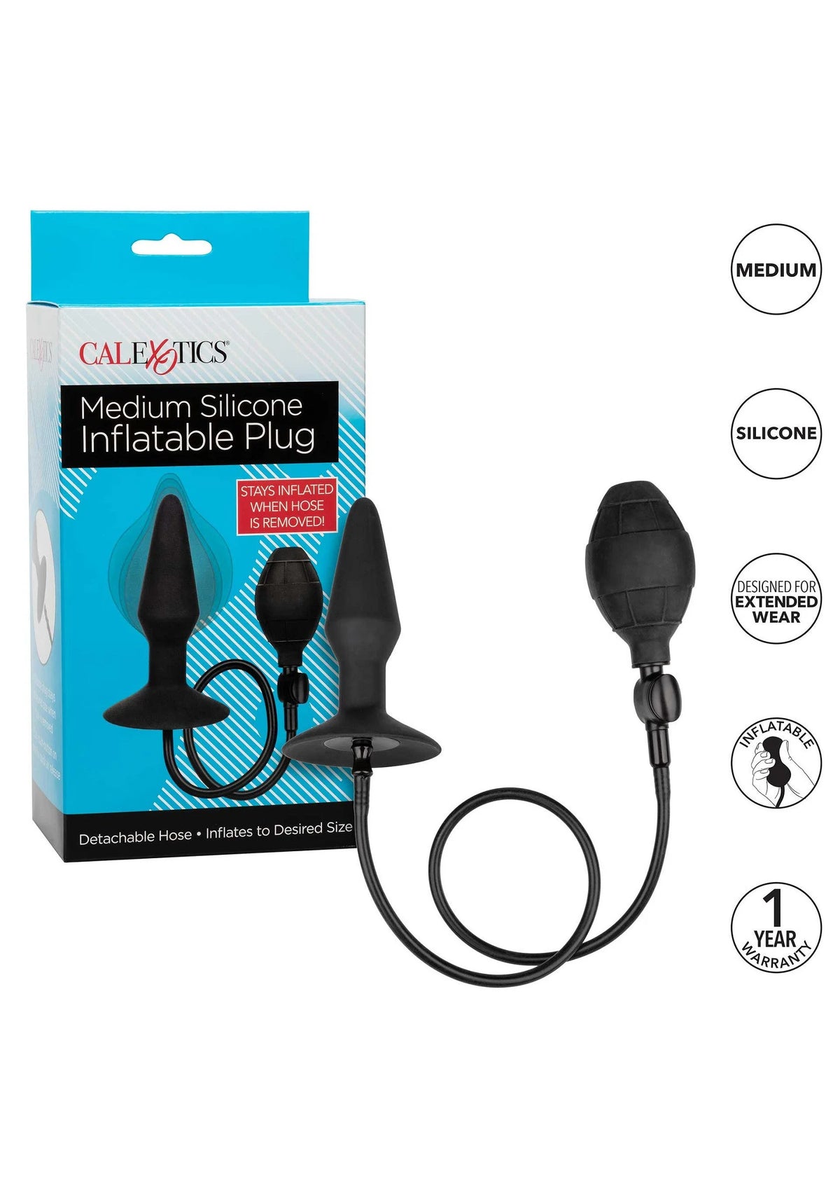 Bestel: Medium Silicone Inflatable Plug by CalExotics - bij Happytoys.nl, happytoys.be, Happytoys.ae: erotische sex webshop | liever Happy dan Easy βββββ