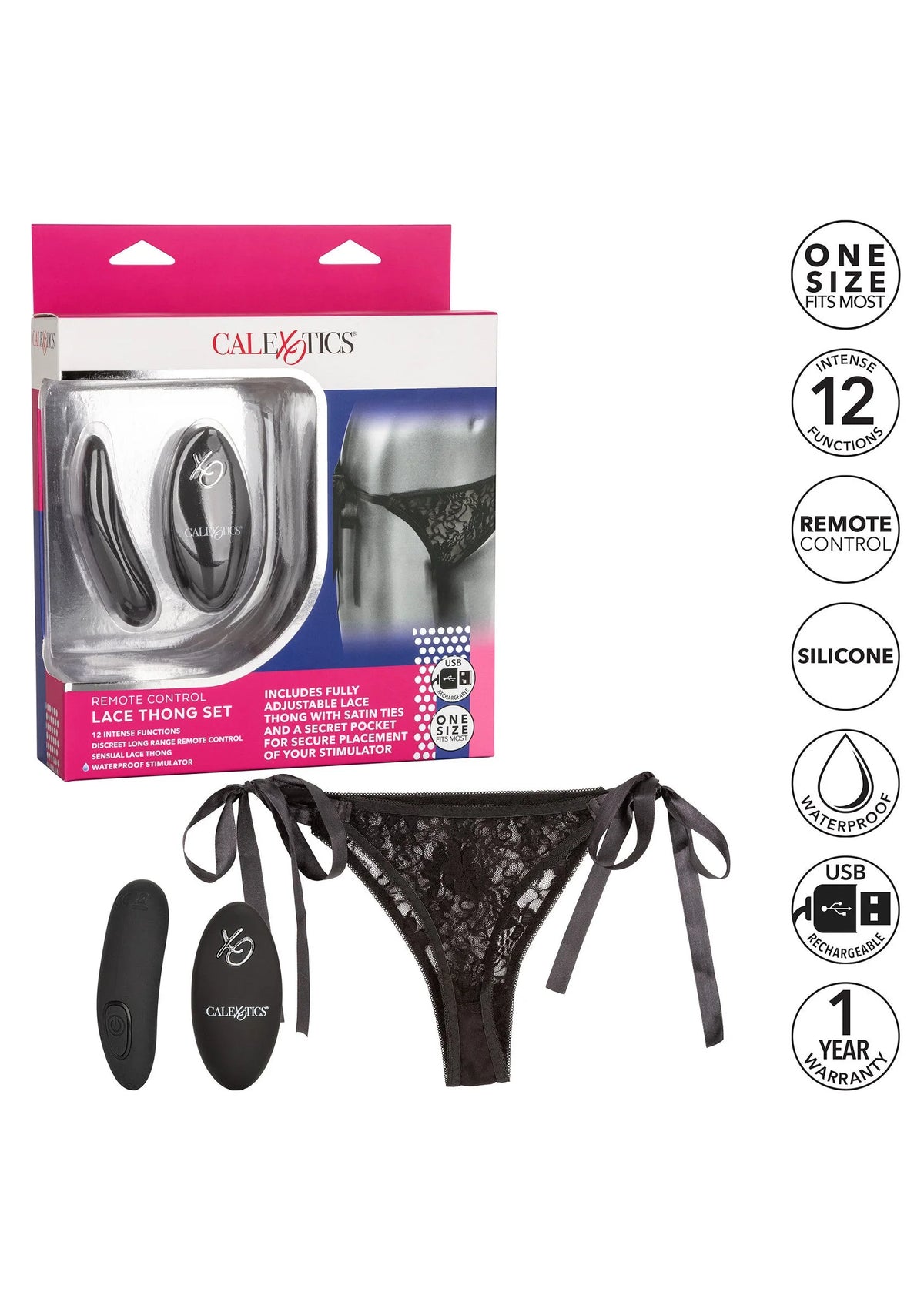 Bestel: Remote Control Lace Thong Set by CalExotics Remote Controlled Vibes - bij Happytoys.nl, happytoys.be, Happytoys.ae: erotische sex webshop | liever Happy dan Easy ⭐⭐⭐⭐⭐