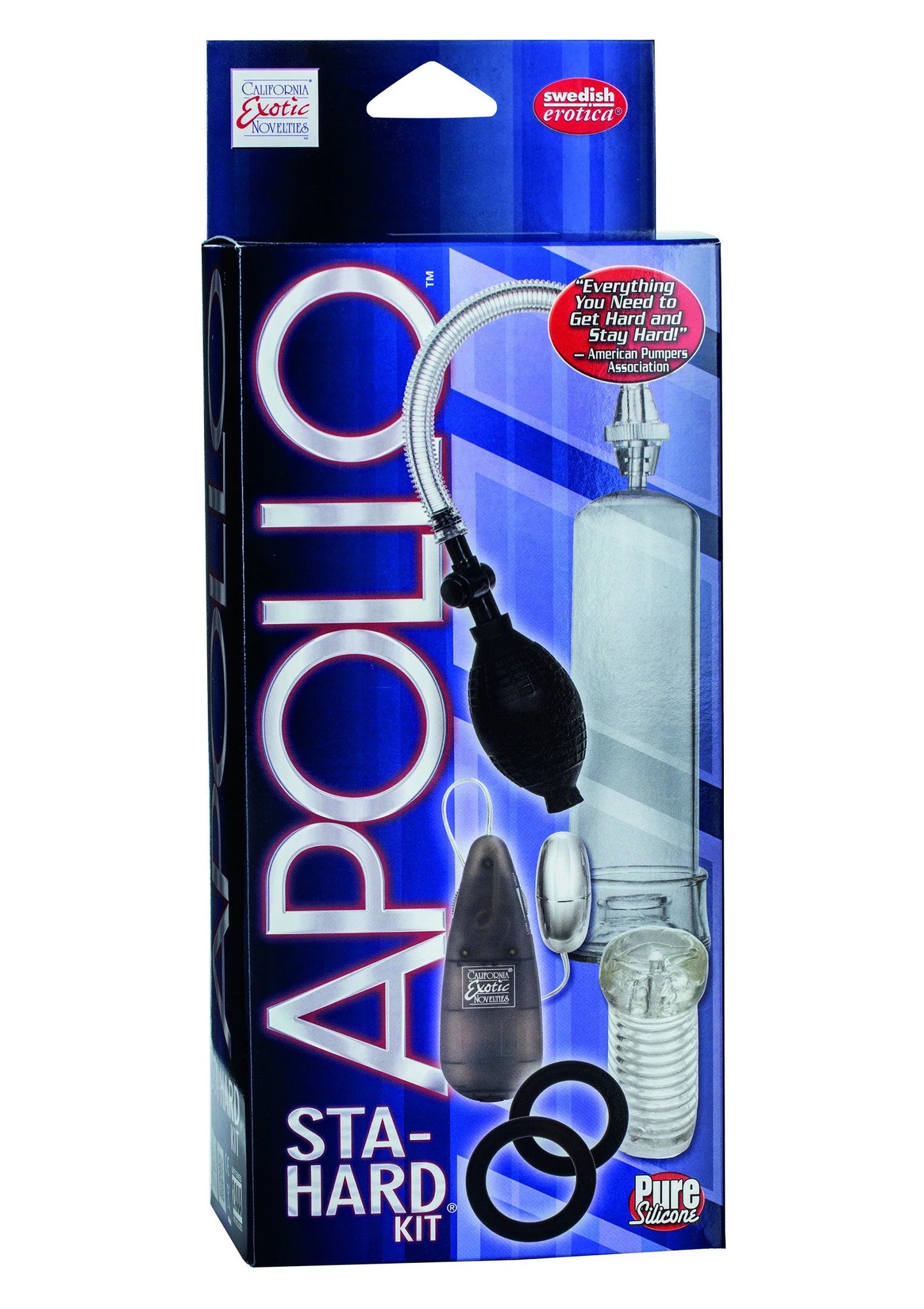 CalExotics STA-HARD kitverpakking met penispomp en cockring