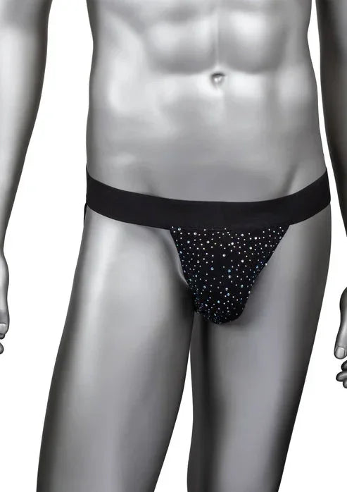 Bestel: Radiance Jock Strap by CalExotics - bij Happytoys.nl, happytoys.be, Happytoys.ae: erotische sex webshop | liever Happy dan Easy ⭐⭐⭐⭐⭐ - Default Title - 12276 - BLACK - O/S