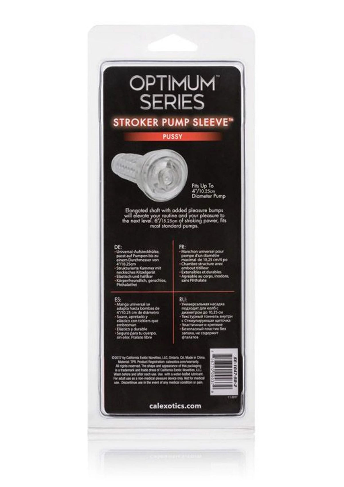 Bestel: Optimum Series Stroker Pump Sleeve Pussy by CalExotics - bij Happytoys.nl, happytoys.be, Happytoys.ae: erotische sex webshop | liever Happy dan Easy ⭐⭐⭐⭐⭐