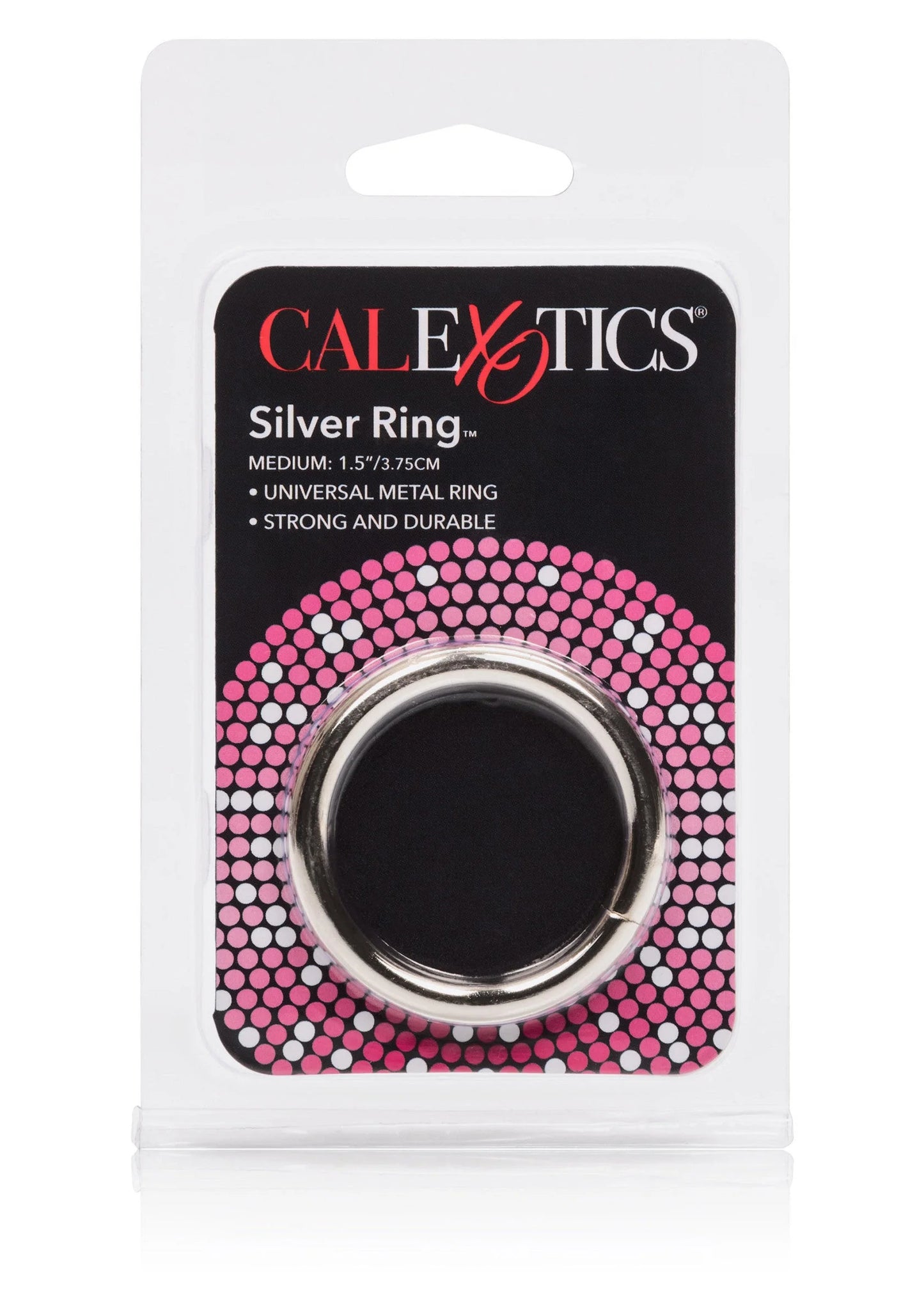 CalExotics zilveren ring in blisterverpakking, medium