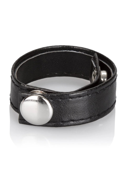 Leather 3-Snap CockRing by CalExotics