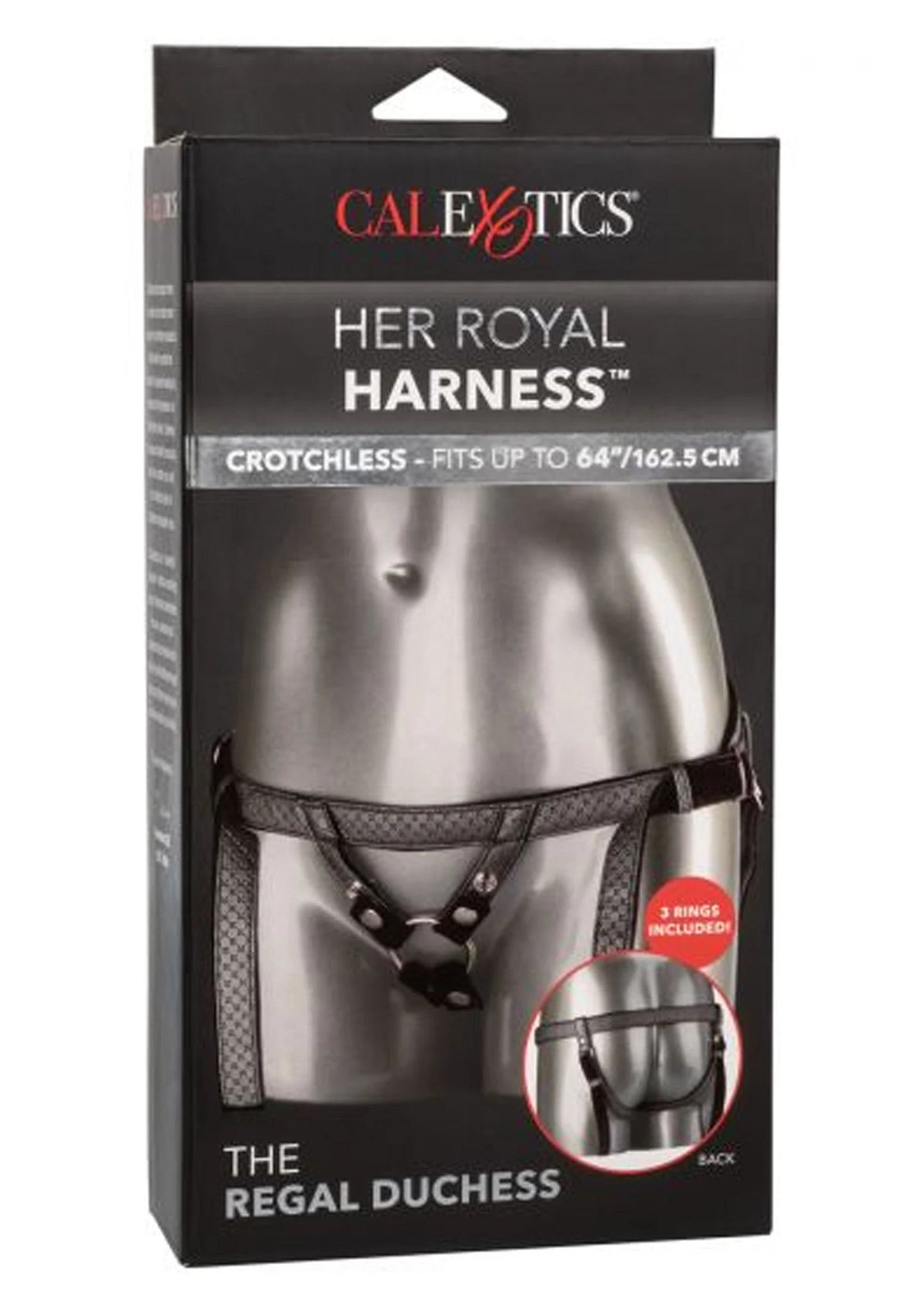 Bestel: The Regal Duchess Strap on Harness by CalExotics Her Royal Harness - bij Happytoys.nl, happytoys.be, Happytoys.ae: erotische sex webshop | liever Happy dan Easy ⭐⭐⭐⭐⭐