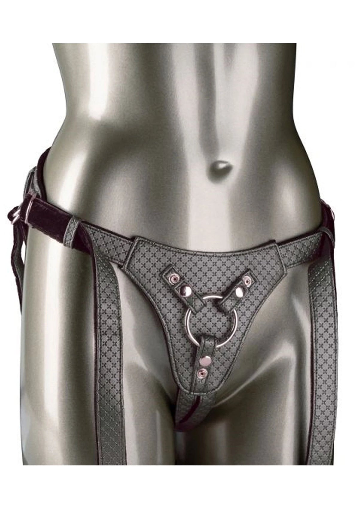 Bestel: The Regal Queen Strapon Harness by CalExotics Her Royal Harness - bij Happytoys.nl, happytoys.be, Happytoys.ae: erotische sex webshop | liever Happy dan Easy βββββ - Silver - 12861 - SILVER