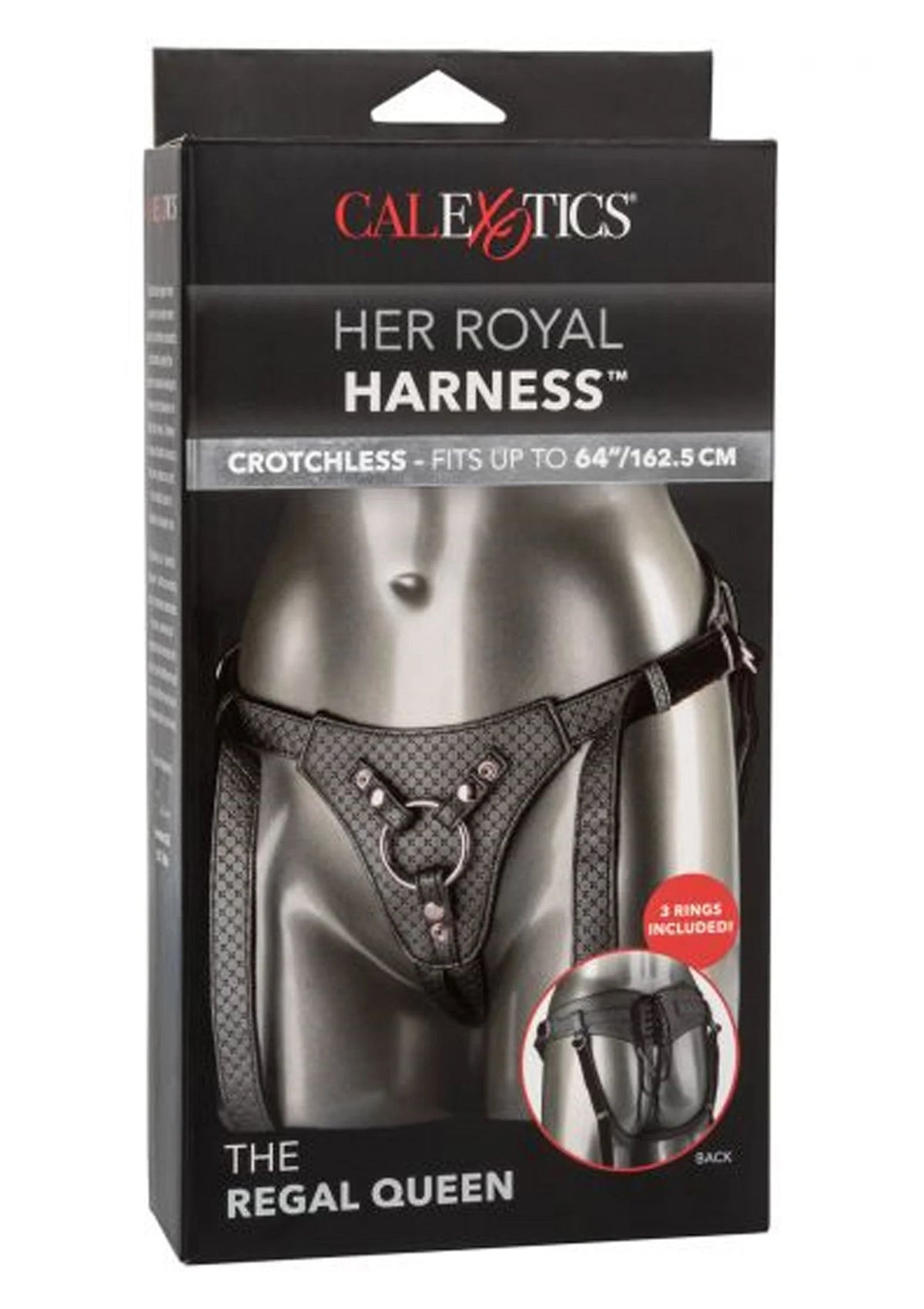 Bestel: The Regal Queen Strapon Harness by CalExotics Her Royal Harness - bij Happytoys.nl, happytoys.be, Happytoys.ae: erotische sex webshop | liever Happy dan Easy βββββ