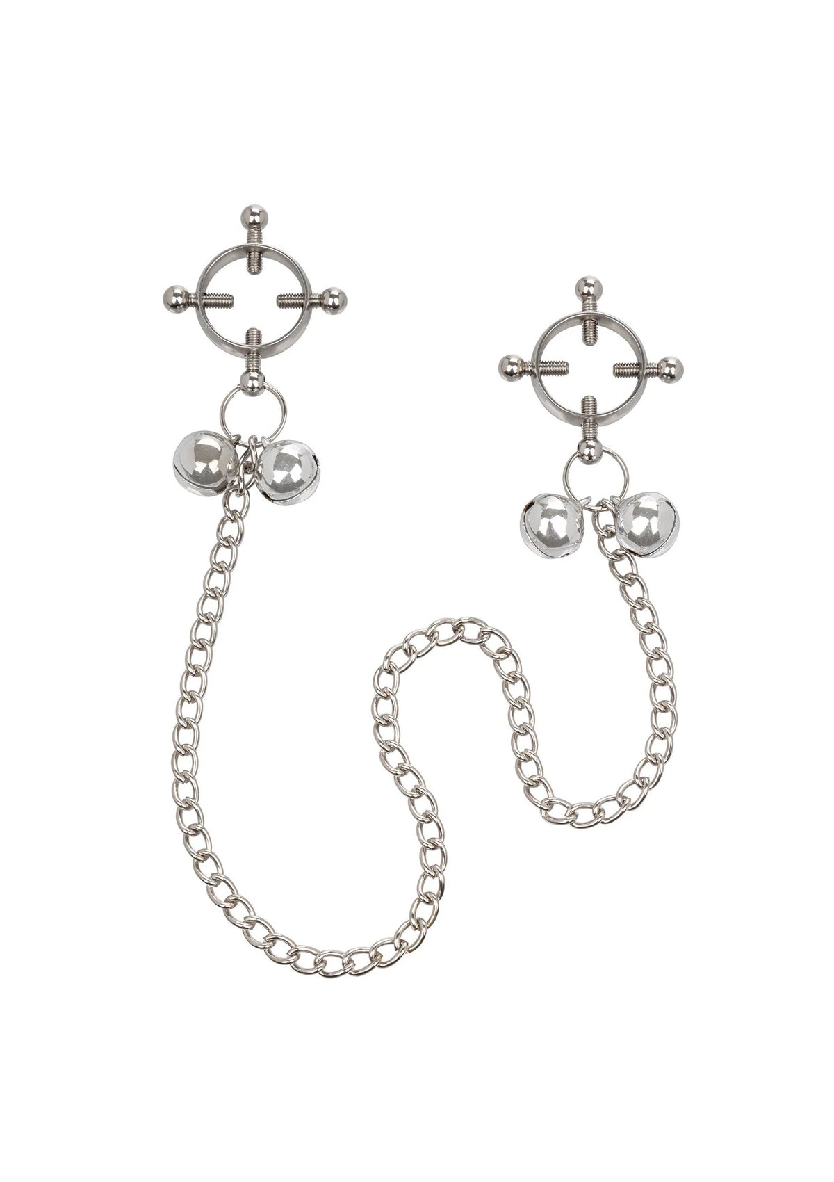 Bestel: 4 Point Nipple Press With Bells by CalExotics - bij Happytoys.nl, happytoys.be, Happytoys.ae: erotische sex webshop | liever Happy dan Easy βββββ - Default Title - 12918 - METAL