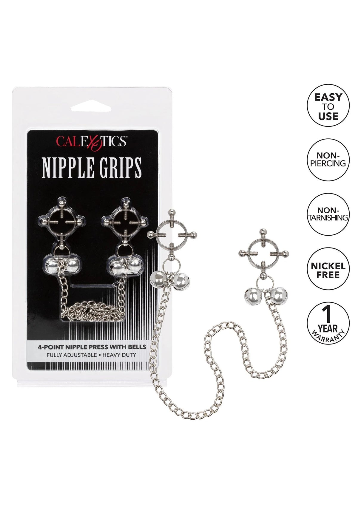 Bestel: 4 Point Nipple Press With Bells by CalExotics - bij Happytoys.nl, happytoys.be, Happytoys.ae: erotische sex webshop | liever Happy dan Easy βββββ