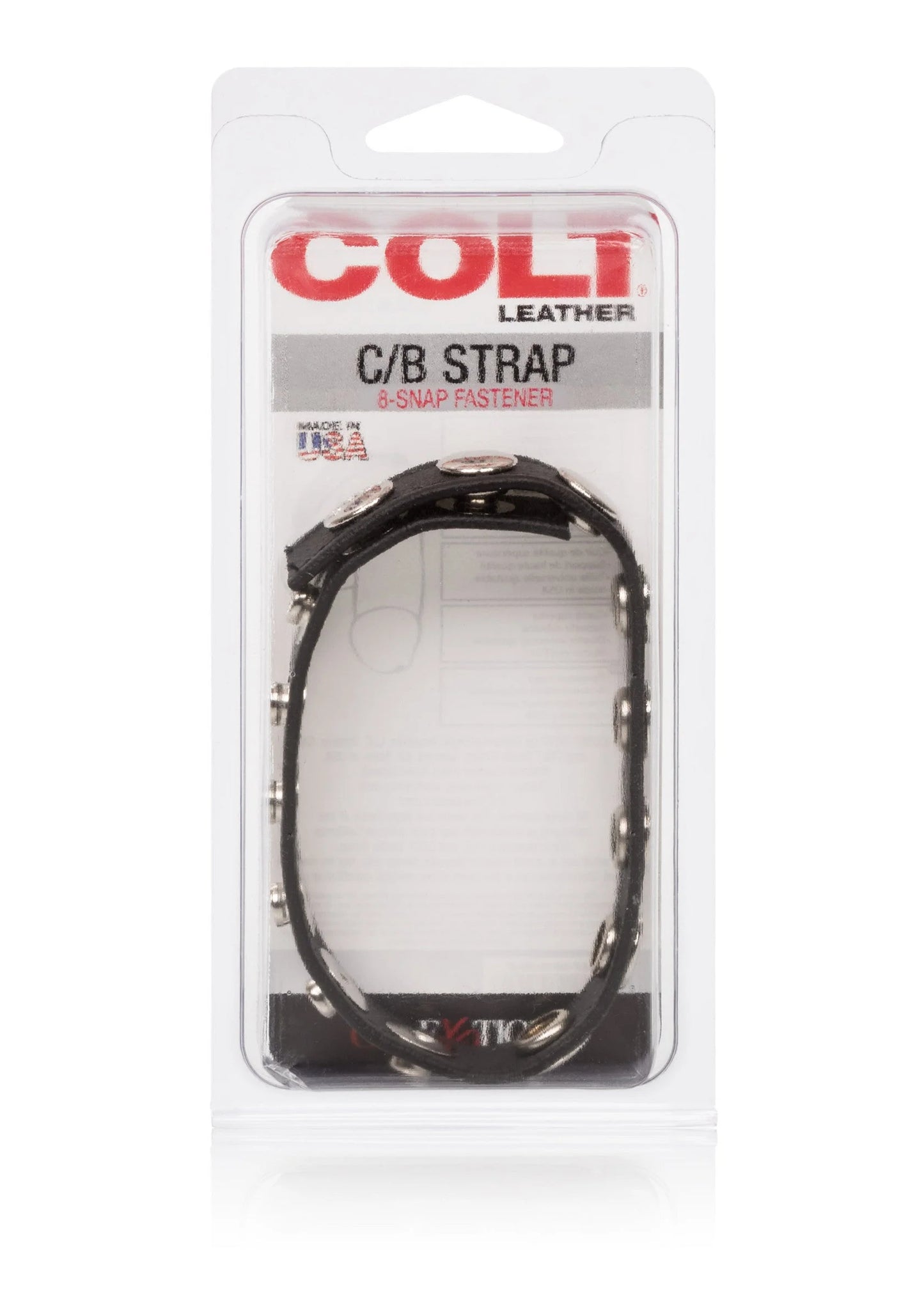 COLT lederen C/B-band met 8 drukkers in afsluitbare blisterverpakking