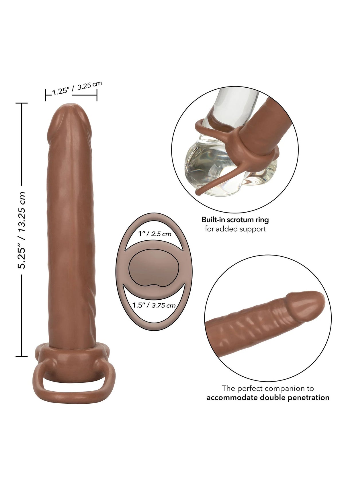 Bestel: Accommodator dual Penetrator by CalExotics Extensions - bij Happytoys.nl, happytoys.be, Happytoys.ae: erotische sex webshop | liever Happy dan Easy ⭐⭐⭐⭐⭐