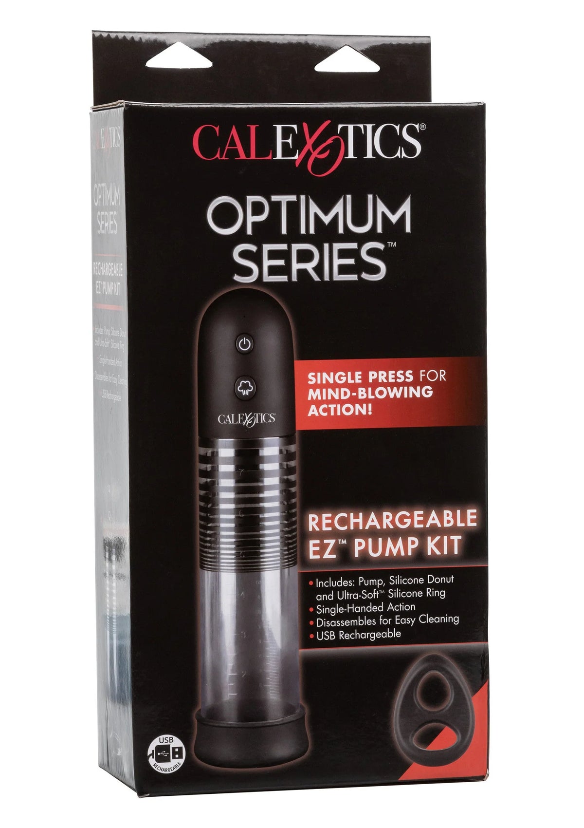 Bestel: Optimum Series Rechargeable EZ Pump Kit by CalExotics - bij Happytoys.nl, happytoys.be, Happytoys.ae: erotische sex webshop | liever Happy dan Easy ⭐⭐⭐⭐⭐