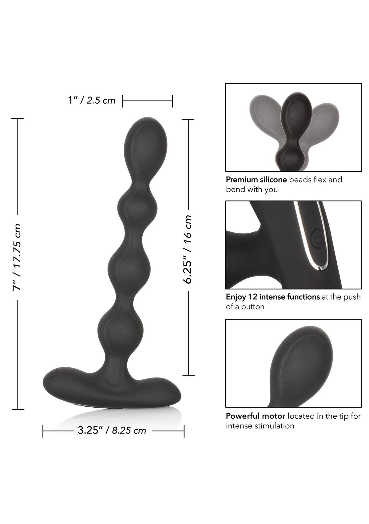 Bestel: Eclipse Slender Vibrating Anal Beads by CalExotics - bij Happytoys.nl, happytoys.be, Happytoys.ae: erotische sex webshop | liever Happy dan Easy βββββ