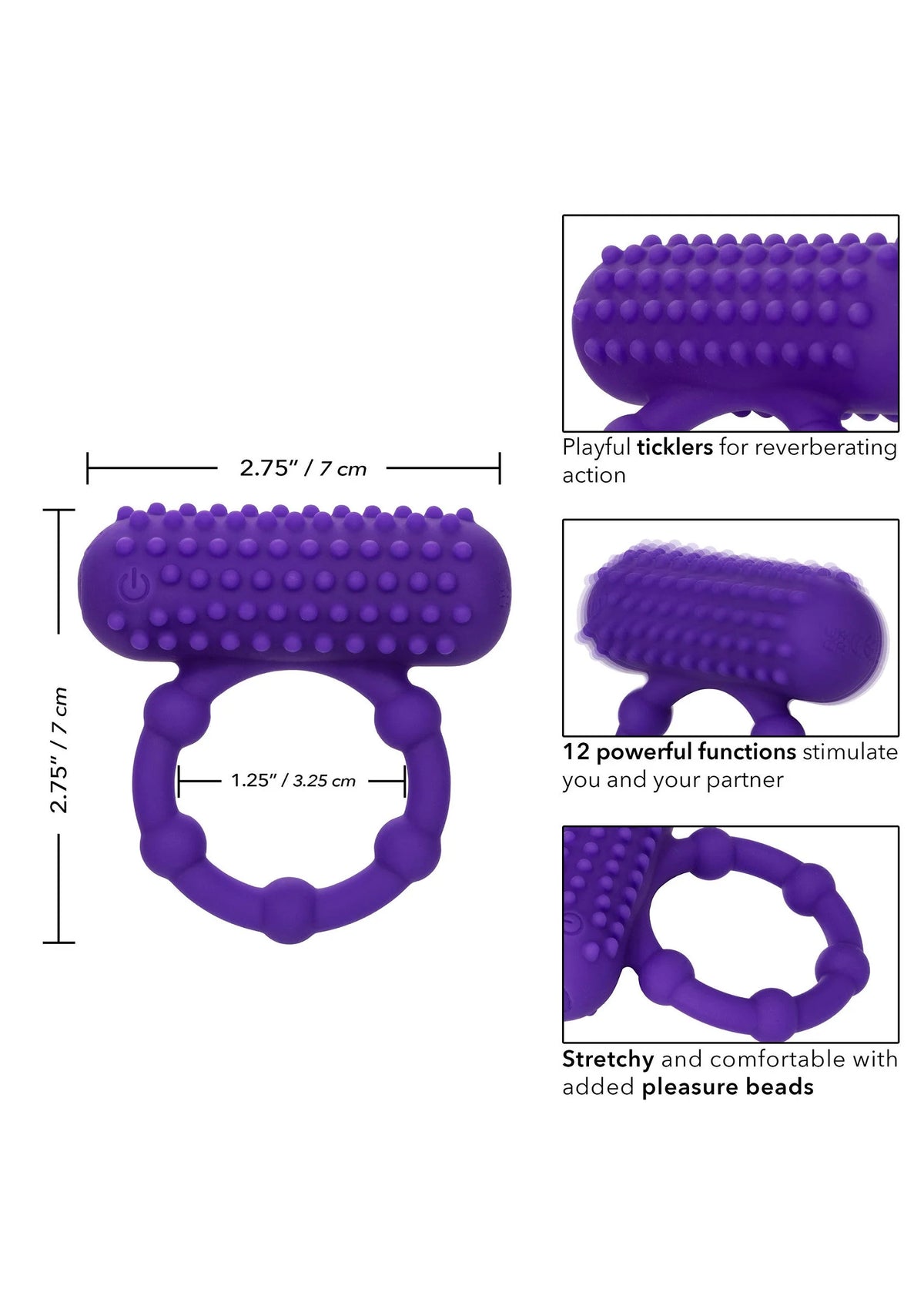 Bestel: 5 Bead Maximus Ring - bij Happytoys.nl, happytoys.be, Happytoys.ae: erotische sex webshop | liever Happy dan Easy βββββ