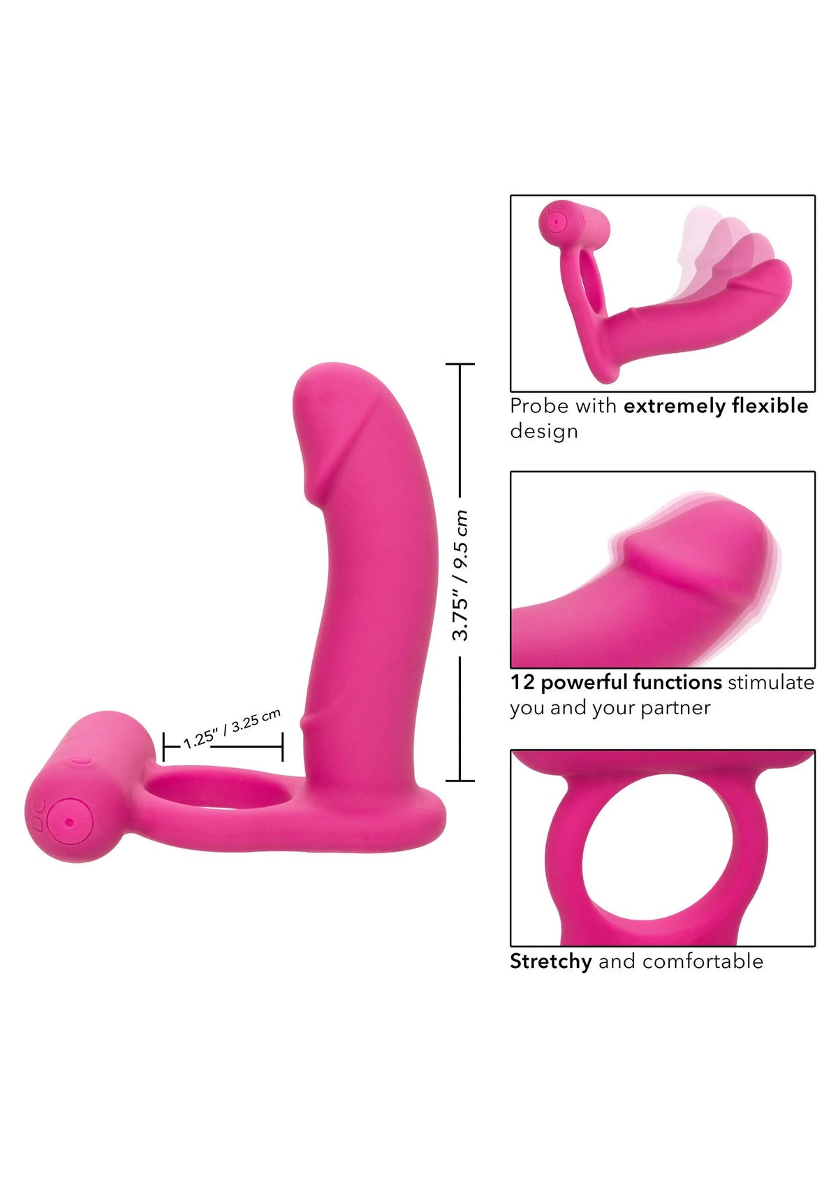 Bestel: Double Diver Couples vibrator ring by CalExotics Couples Enhancers - bij Happytoys.nl, happytoys.be, Happytoys.ae: erotische sex webshop | liever Happy dan Easy ⭐⭐⭐⭐⭐