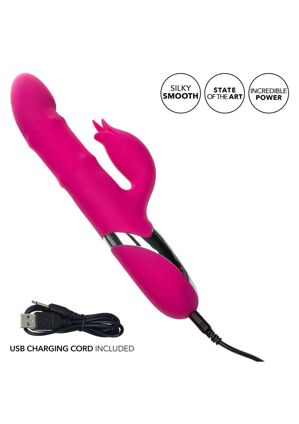 Bestel: Enchanted Embrace Double Thrusting Vibrator by CalExotics - bij Happytoys.nl, happytoys.be, Happytoys.ae: erotische sex webshop | liever Happy dan Easy ⭐⭐⭐⭐⭐