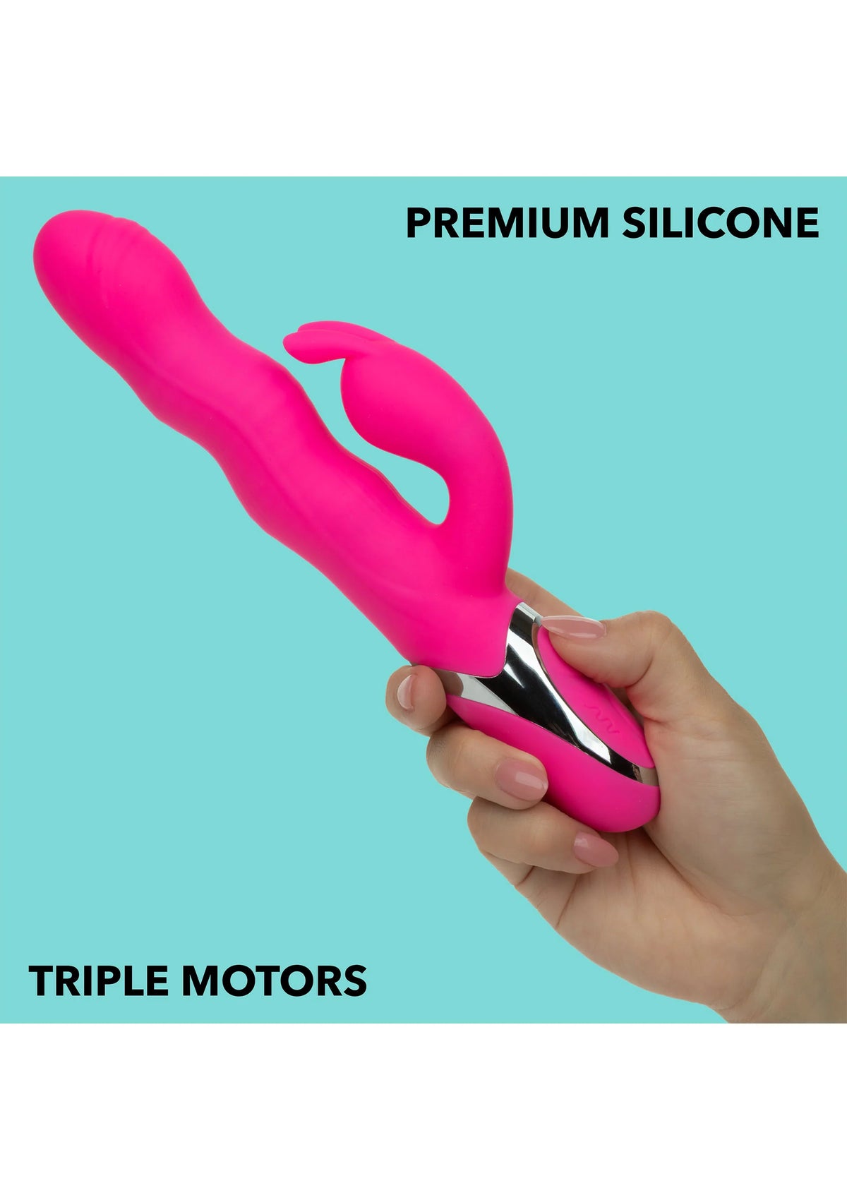 Bestel: Wave Action Bunny by CalExotics Enchanted - bij Happytoys.nl, happytoys.be, Happytoys.ae: erotische sex webshop | liever Happy dan Easy ⭐⭐⭐⭐⭐