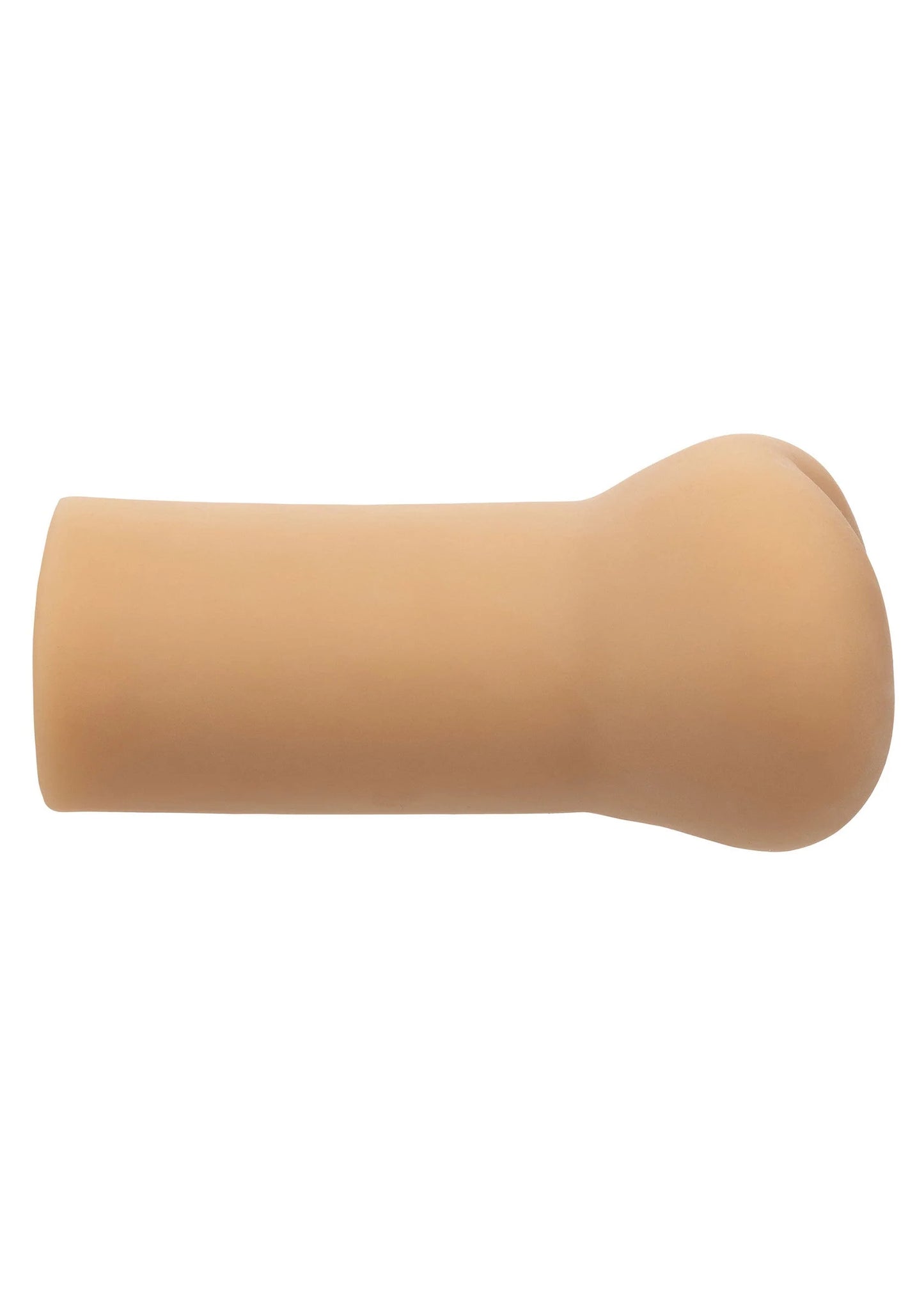 Masturbator cilinder, glad beige, afgerond uiteinde