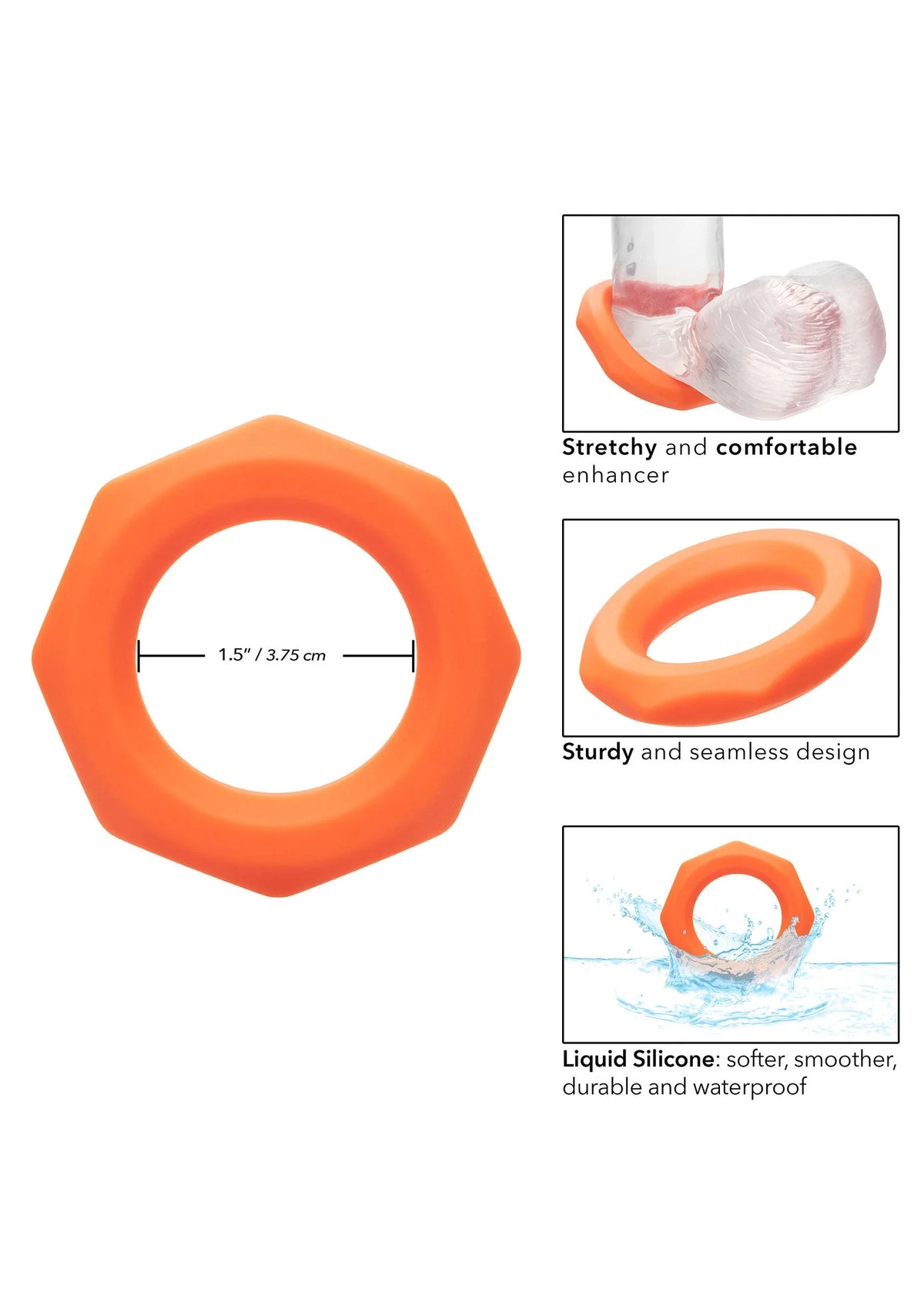Bestel: Alpha Sexagon Ring - bij Happytoys.nl, happytoys.be, Happytoys.ae: erotische sex webshop | liever Happy dan Easy βββββ