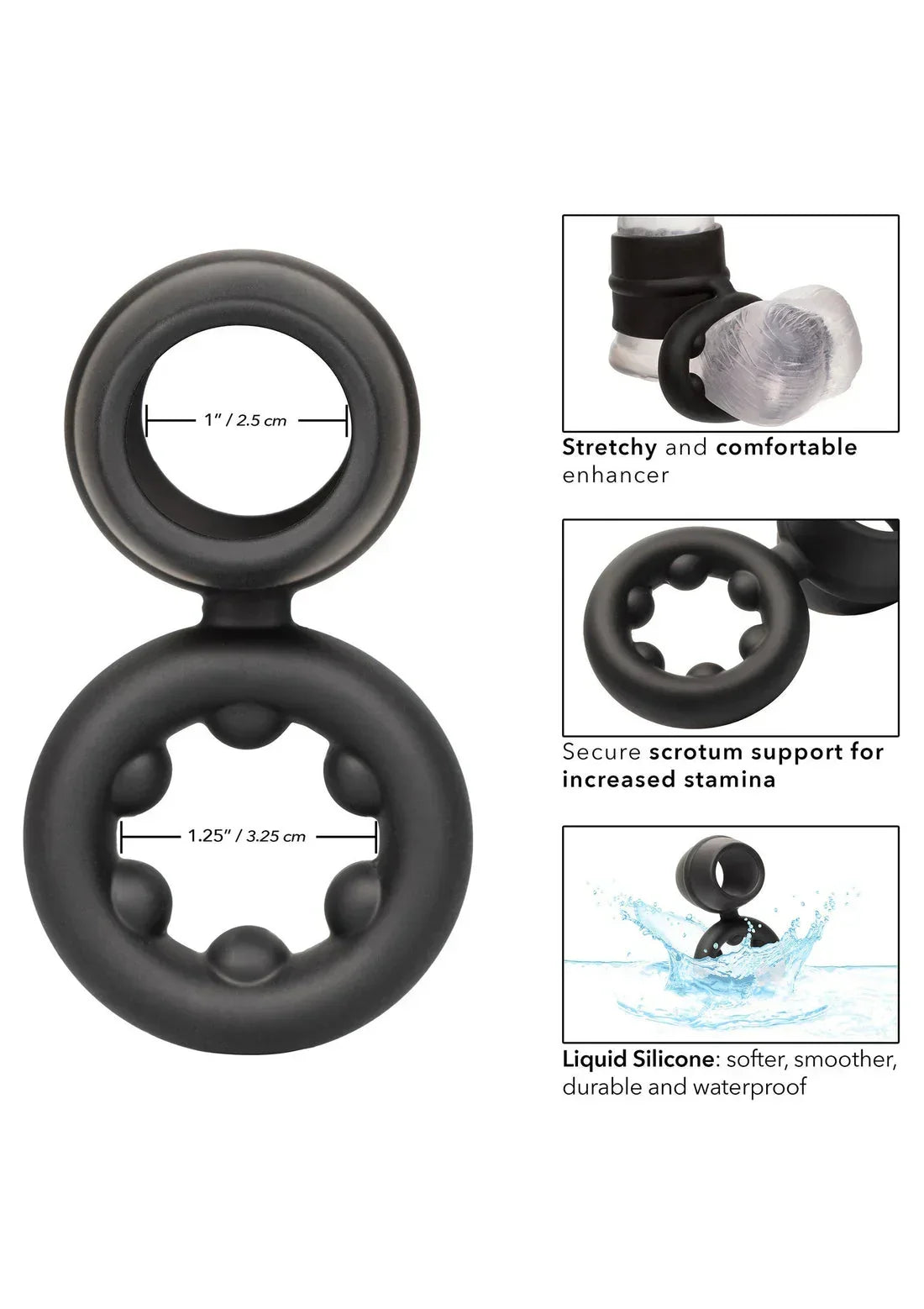 Bestel: Alpha Dual Magnum Ring by CalExotics - bij Happytoys.nl, happytoys.be, Happytoys.ae: erotische sex webshop | liever Happy dan Easy ⭐⭐⭐⭐⭐