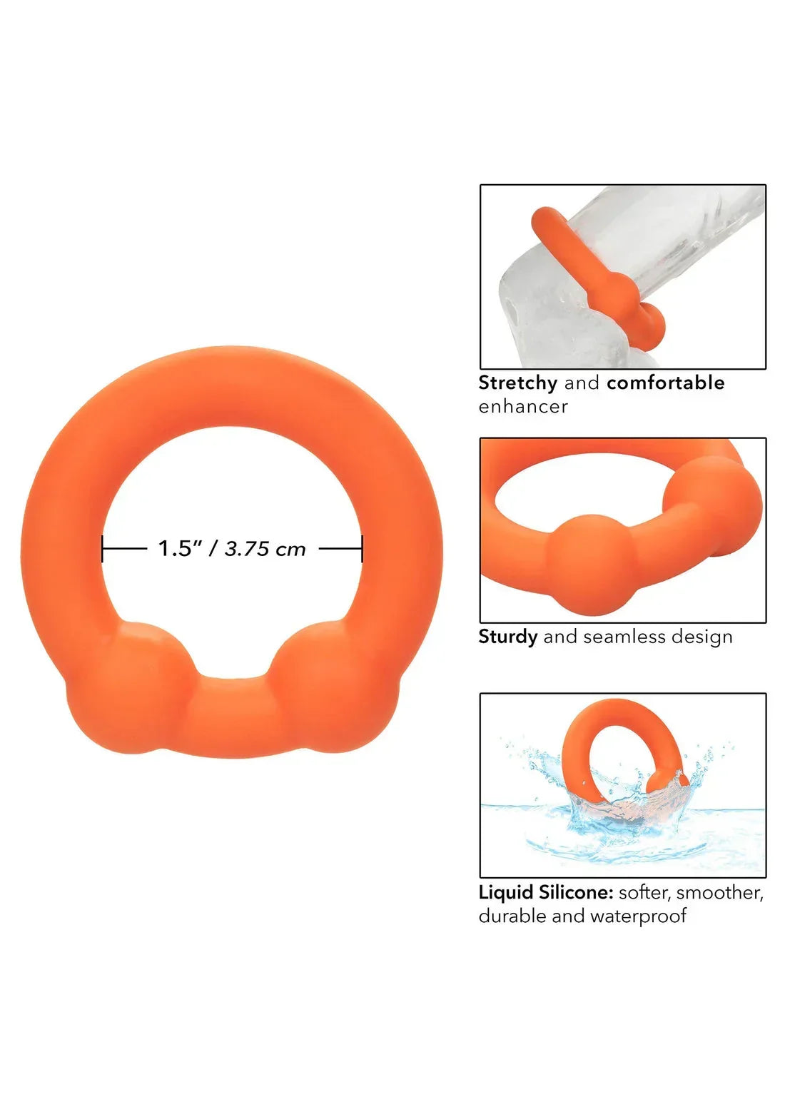 Bestel: Alpha Dual Ball Ring by CalExotics - bij Happytoys.nl, happytoys.be, Happytoys.ae: erotische sex webshop | liever Happy dan Easy ⭐⭐⭐⭐⭐