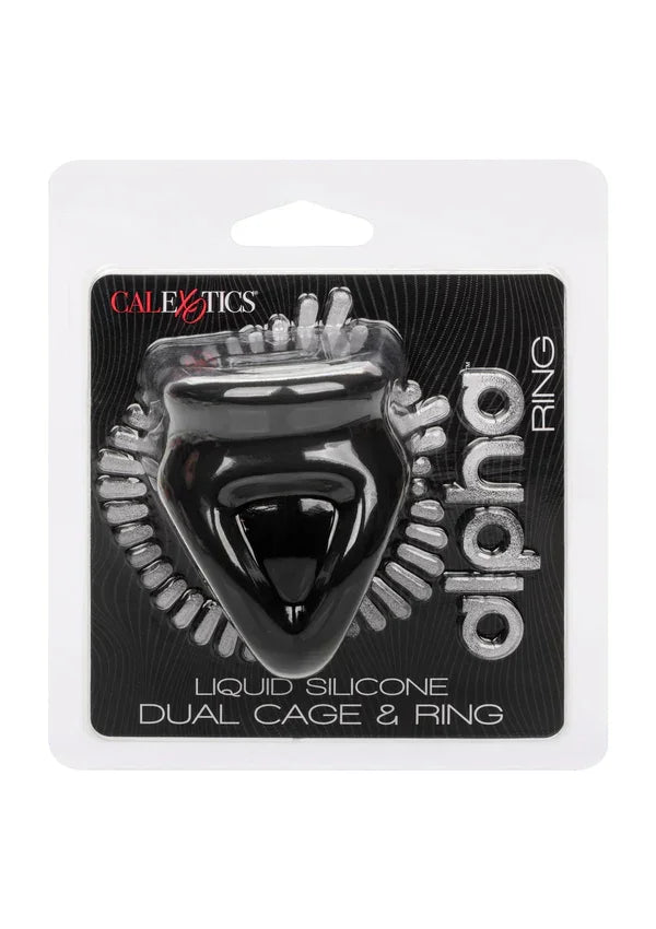 Alpha Dual Cage Ring by CalExotics - Happytoys Sexshop: online sex shop for Feeling Happy & Easy 😊 - Discreet geleverd