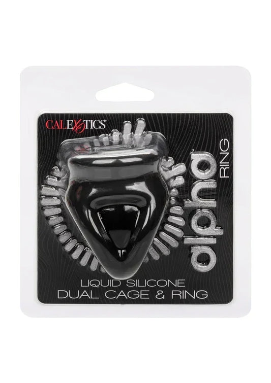 Alpha Dual Cage Ring by CalExotics - Happytoys Sexshop: online sex shop for Feeling Happy & Easy 😊 - Discreet geleverd