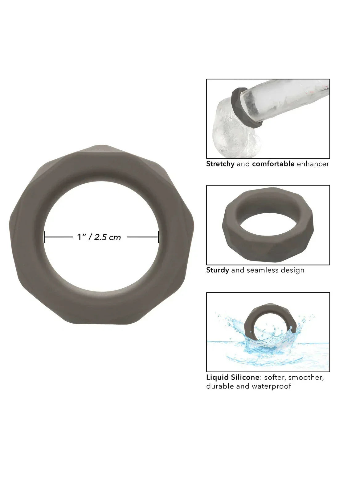 Bestel: Alpha Prolong Prismatic Ring by CalExotics - bij Happytoys.nl, happytoys.be, Happytoys.ae: erotische sex webshop | liever Happy dan Easy βββββ