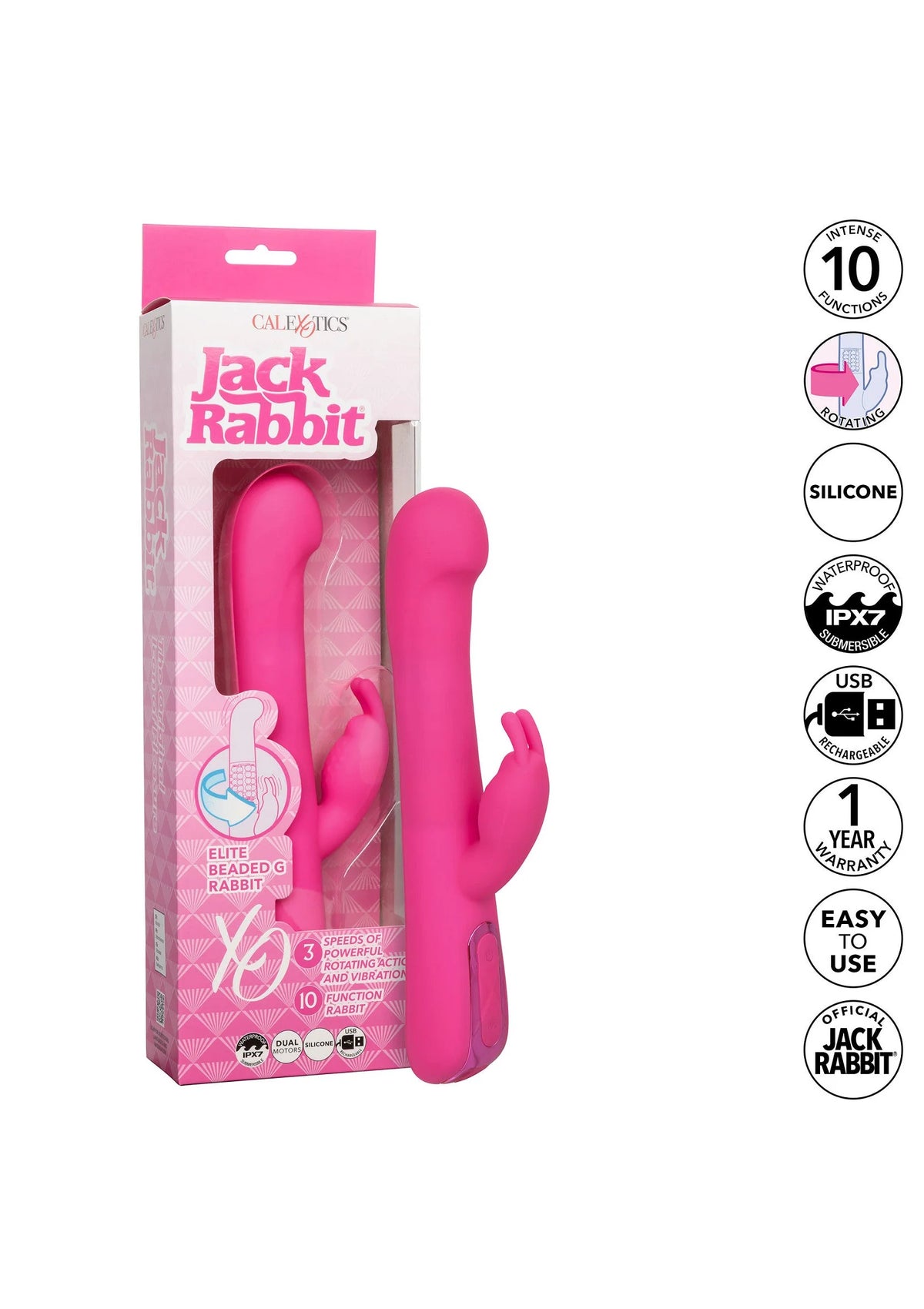 Bestel: Jack Rabbit Elite Beaded G Rabbit by CalExotics - bij Happytoys.nl, happytoys.be, Happytoys.ae: erotische sex webshop | liever Happy dan Easy βββββ