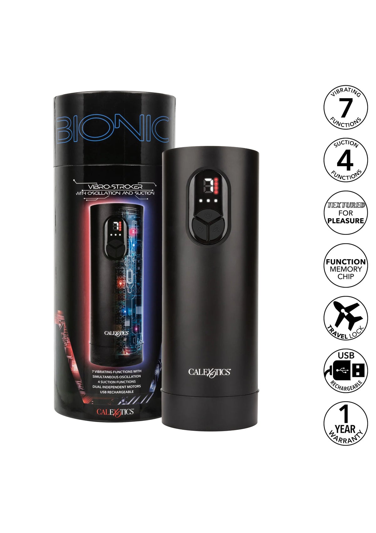 Bestel: Bionic Vibro Stroker by CalExotics - bij Happytoys.nl, happytoys.be, Happytoys.ae: erotische sex webshop | liever Happy dan Easy ⭐⭐⭐⭐⭐