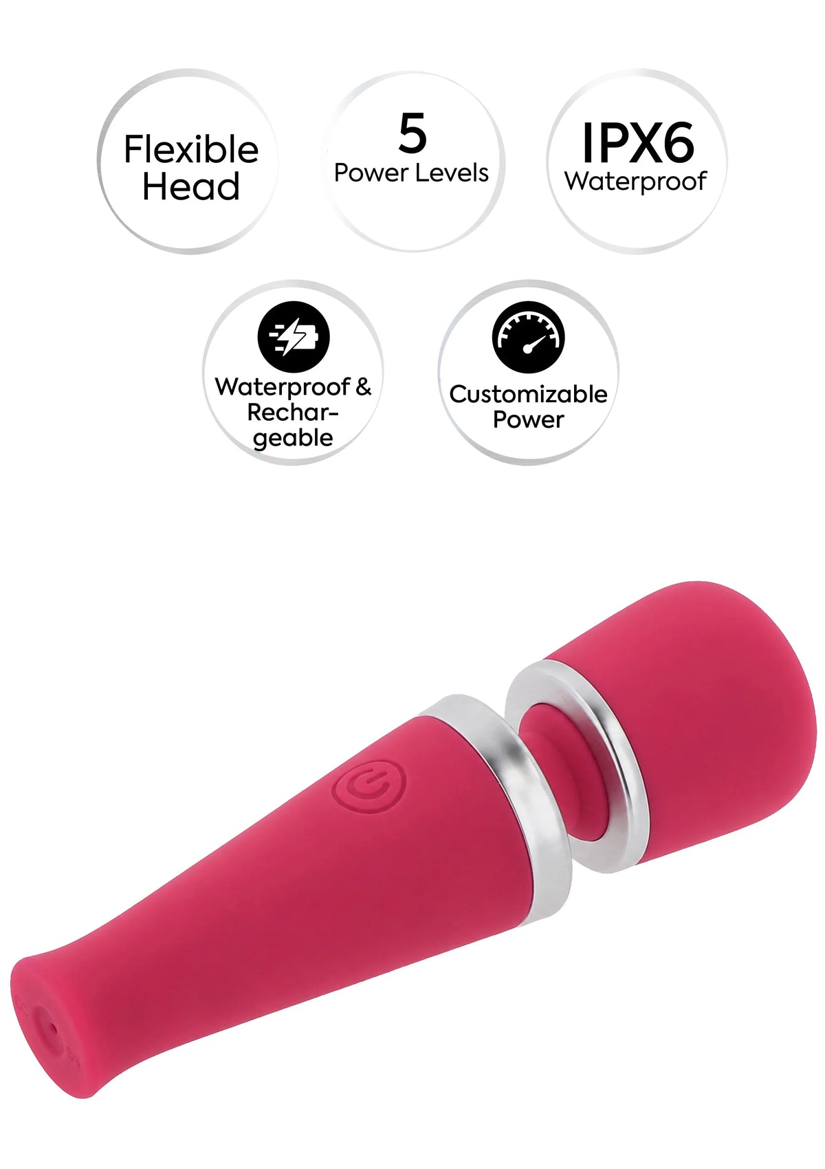 Bestel: Travel Wand Massager by Caresse - bij Happytoys.nl, happytoys.be, Happytoys.ae: erotische sex webshop | liever Happy dan Easy ⭐⭐⭐⭐⭐