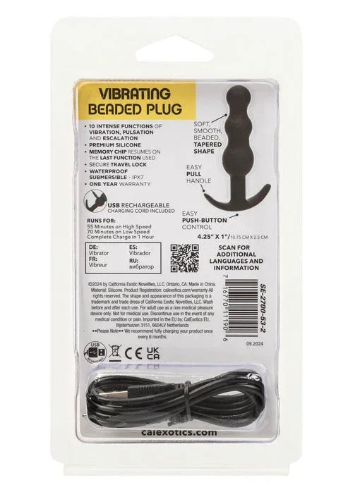 Bestel: Vibrating Beaded Plug by CalExotics - bij Happytoys.nl, happytoys.be, Happytoys.ae: erotische sex webshop | liever Happy dan Easy ⭐⭐⭐⭐⭐