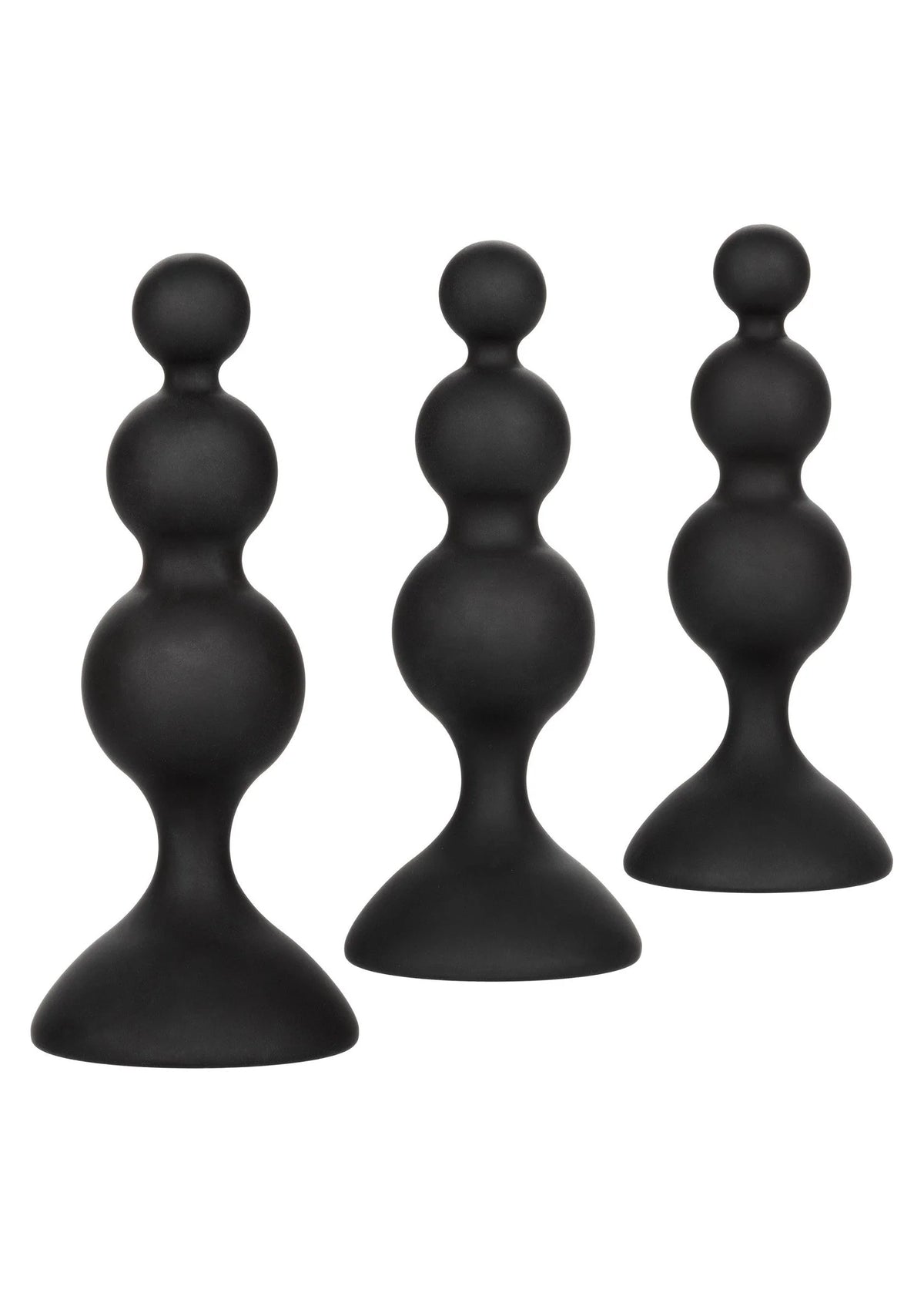 Bestel: Silicone Beaded Anal Kit by CalExotics - bij Happytoys.nl, happytoys.be, Happytoys.ae: erotische sex webshop | liever Happy dan Easy ⭐⭐⭐⭐⭐ - Default Title - 16680 - BLACK