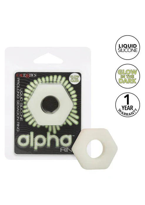 Silicone Prolong Sexagon Ring by CalExotics - Happytoys Sexshop: online sex shop for Feeling Happy & Easy đ - Discreet geleverd