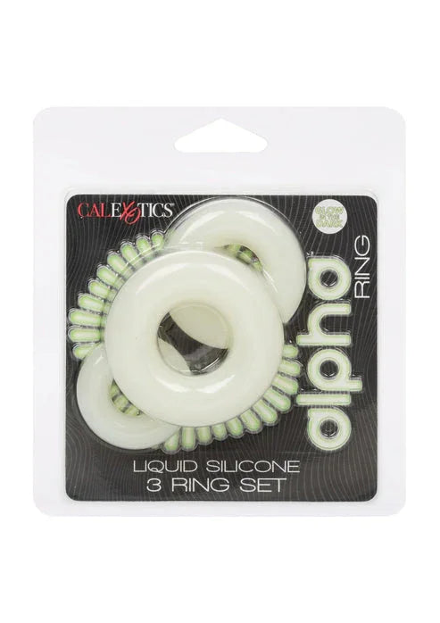 Silicone 3 Ring Set by CalExotics - Happytoys Sexshop: online sex shop for Feeling Happy & Easy 😊 - Discreet geleverd