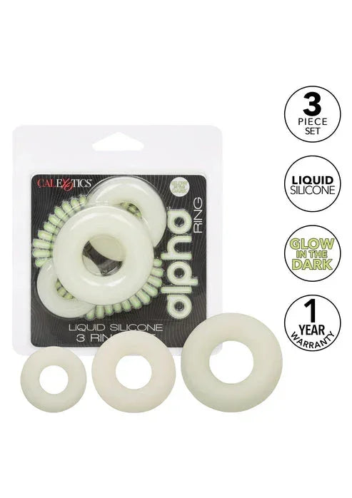 Bestel: Silicone 3 Ring Set by CalExotics - bij Happytoys.nl, happytoys.be, Happytoys.ae: erotische sex webshop | liever Happy dan Easy ⭐⭐⭐⭐⭐