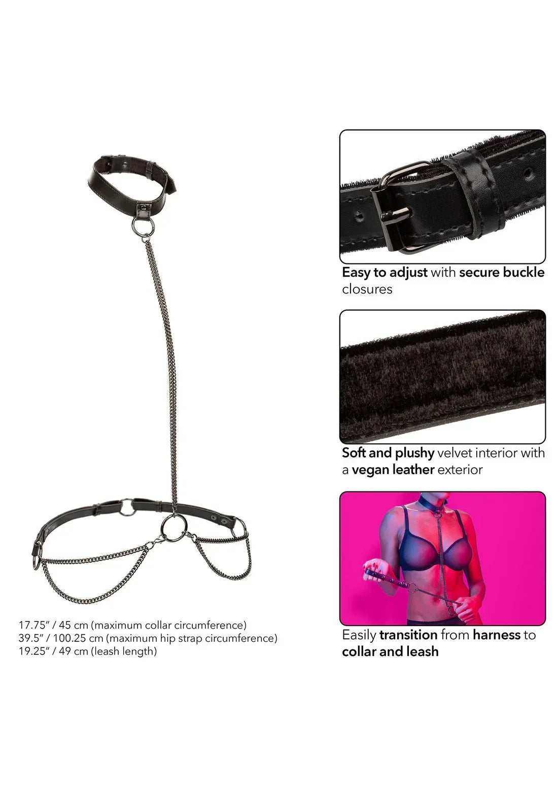 Bestel: Chain Halter & Collar by CalExotics - bij Happytoys.nl, happytoys.be, Happytoys.ae: erotische sex webshop | liever Happy dan Easy ⭐⭐⭐⭐⭐