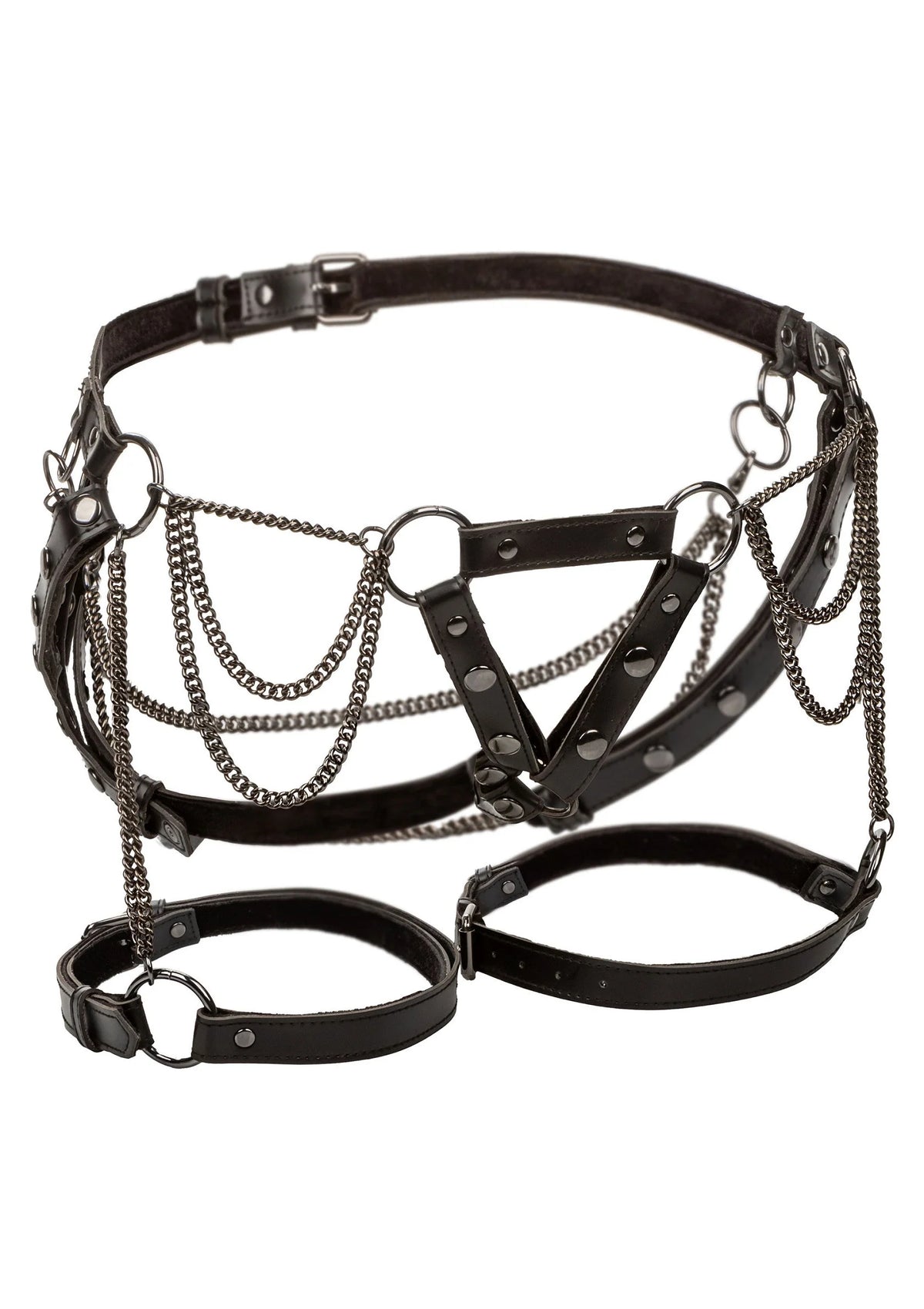Bestel: Harness With Chains Plus by CalExotics - bij Happytoys.nl, happytoys.be, Happytoys.ae: erotische sex webshop | liever Happy dan Easy ⭐⭐⭐⭐⭐ - Default Title - 16778 - BLACK