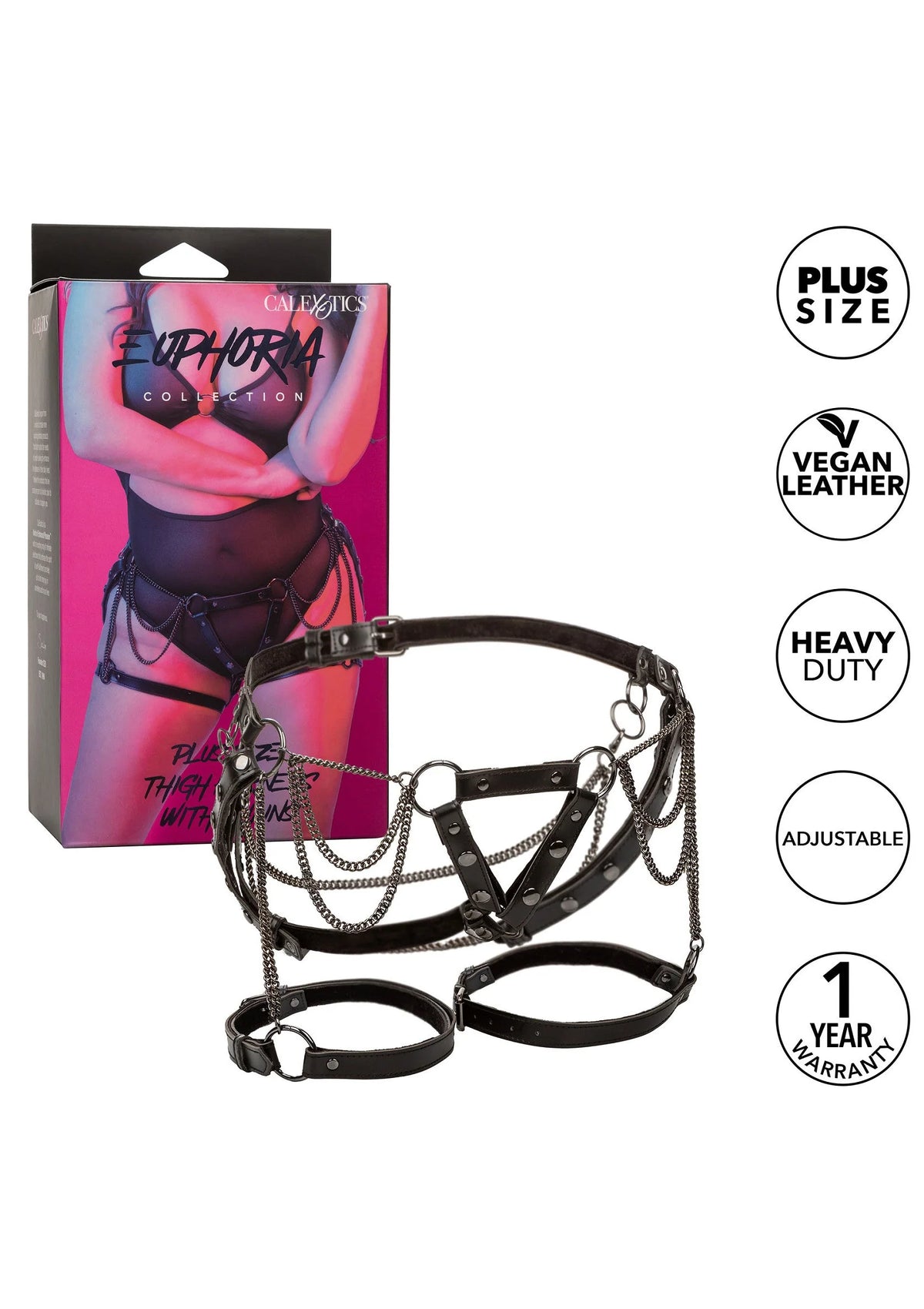 Bestel: Harness With Chains Plus by CalExotics - bij Happytoys: de erotische sex webshop | liever Happy dan Easy ⭐⭐⭐⭐⭐