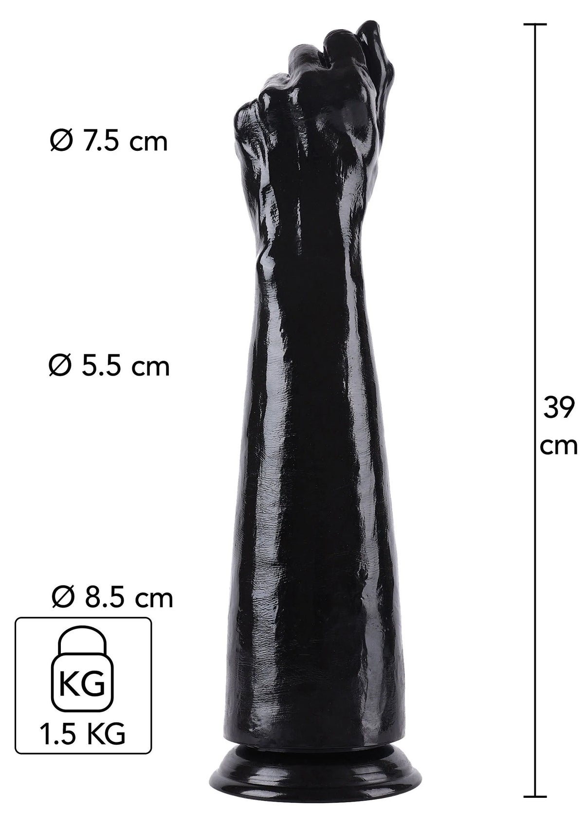 Bestel: Fist Fucker 39 cm by Hidden Desire - bij Happytoys.nl, happytoys.be, Happytoys.ae: erotische sex webshop | liever Happy dan Easy ⭐⭐⭐⭐⭐ - Default Title - 16888 - BLACK