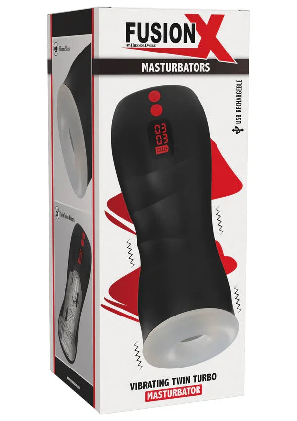 Bestel: Vibrating Twin Turbo Masturbator by Hidden Desire - bij Happytoys.nl, happytoys.be, Happytoys.ae: erotische sex webshop | liever Happy dan Easy ⭐⭐⭐⭐⭐