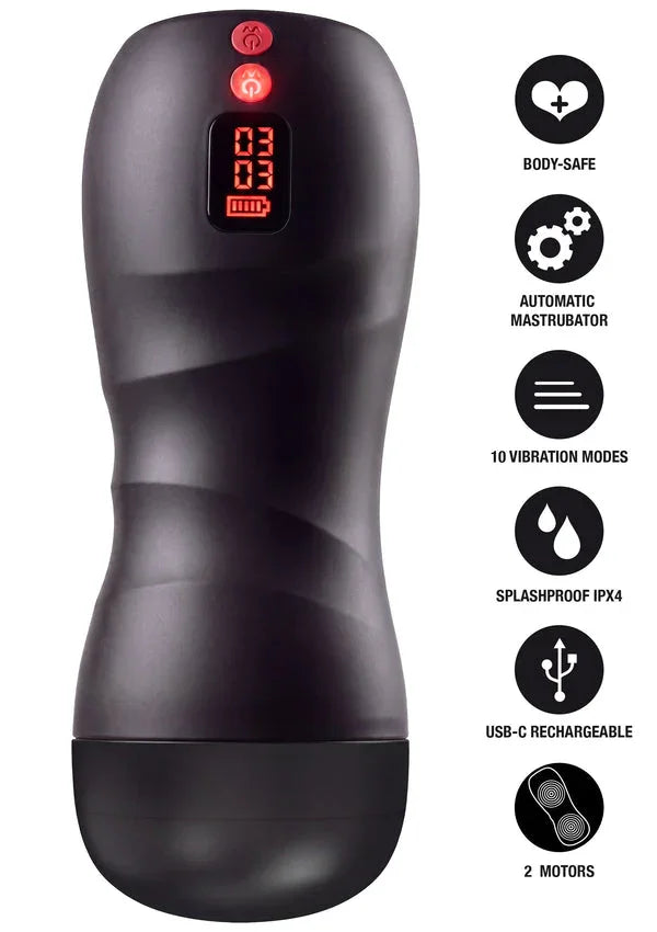 Bestel: Vibrating Twin Turbo Masturbator by Hidden Desire - bij Happytoys.nl, happytoys.be, Happytoys.ae: erotische sex webshop | liever Happy dan Easy ⭐⭐⭐⭐⭐