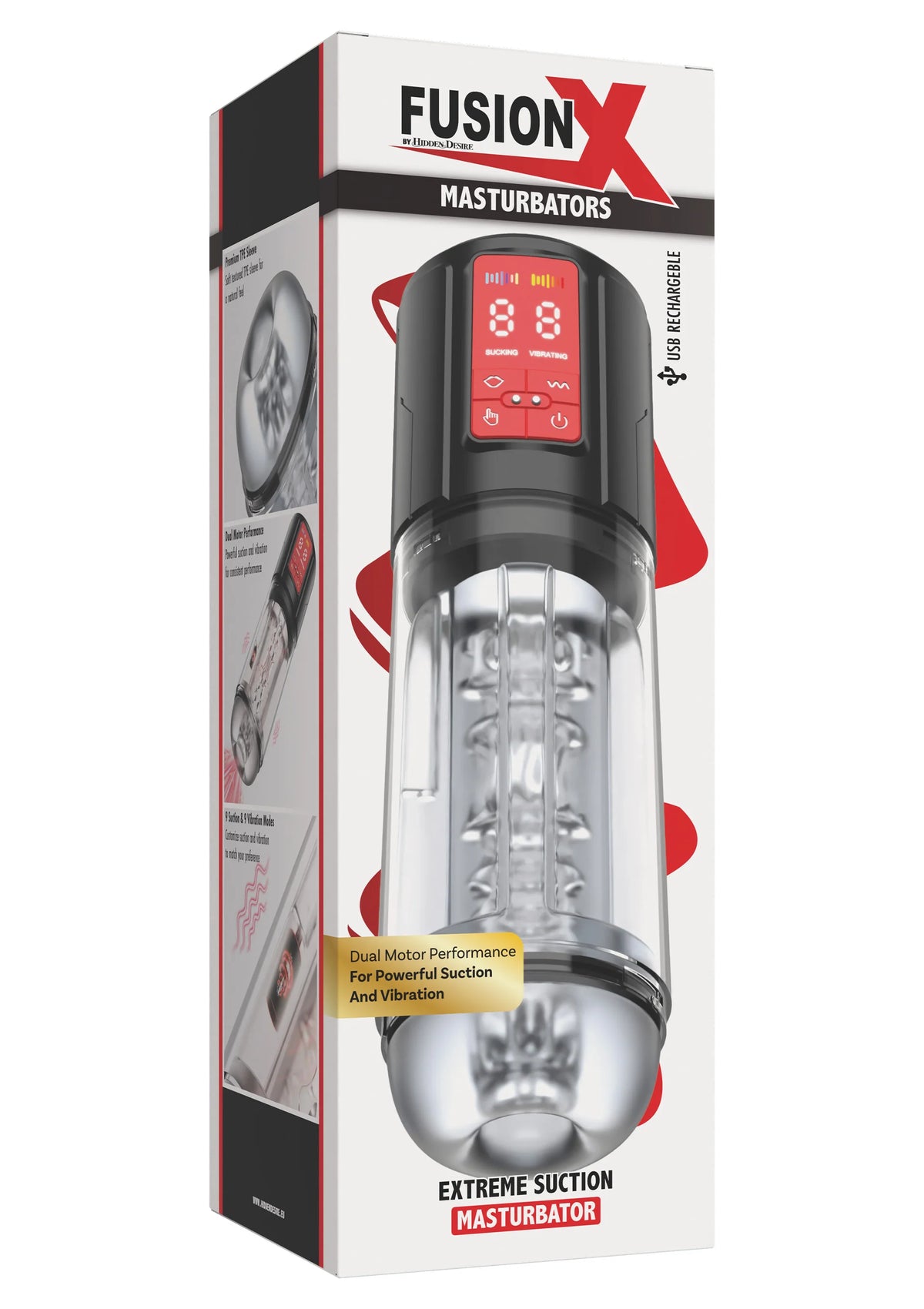 Bestel: Extreme Suction Masturbator by Hidden Desire Fusion X - bij Happytoys.nl, happytoys.be, Happytoys.ae: erotische sex webshop | liever Happy dan Easy ⭐⭐⭐⭐⭐